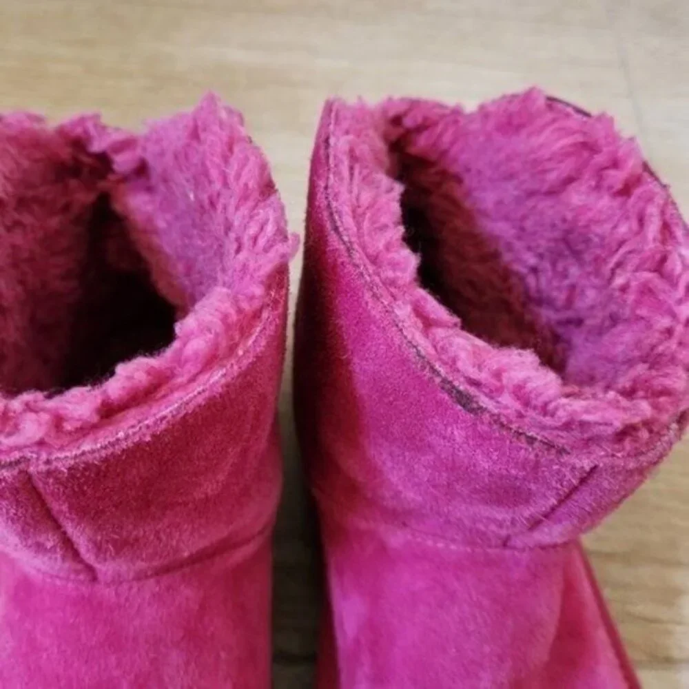 KOOLABURRA UGG PINK STAR MINI SUEDE GIRLS BOOTS